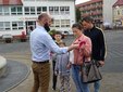 „Wieluń bez hejtu”- akcja Lewicy na placu Legionów w Wieluniu