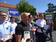 Szef kampanii wyborczej Roberta Biedronia, poseł Tomasz Trela w Wieluniu
