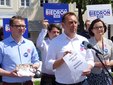 Szef kampanii wyborczej Roberta Biedronia, poseł Tomasz Trela w Wieluniu