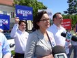 Szef kampanii wyborczej Roberta Biedronia, poseł Tomasz Trela w Wieluniu
