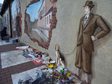 Nowy mural na murze klasztoru sióstr bernardynek w Wieluniu