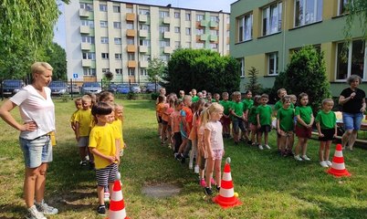 Mali sportowcy z Publicznego Przedszkola nr 3 w Wieluniu