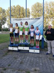 Medale wieluńskich kolarzy na torze