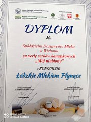 Wieluńska Spółdzielnia Dostawców Mleka Mistrzem Województwa Łódzkiego w Konkursie AGROLIGA 2021 r.
