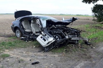 Powiat pajęczański: Groźny wypadek drogowy
