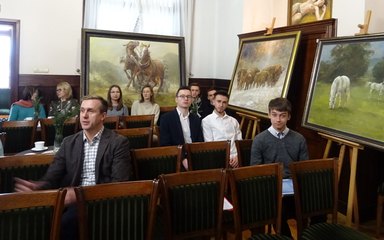Pisarz Michael Downs z wizytą w działoszyńskim pałacu