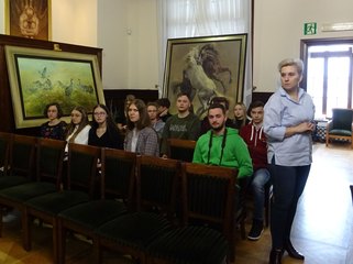 Pisarz Michael Downs z wizytą w działoszyńskim pałacu
