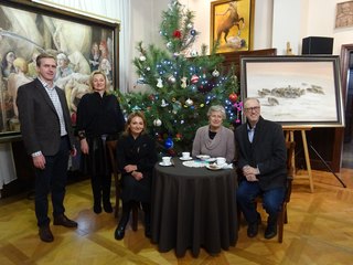 Pisarz Michael Downs z wizytą w działoszyńskim pałacu