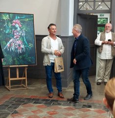 Obrazy Krzysztofa Jackiewicza na Dworcu Kulturalnym w Dąbrowie