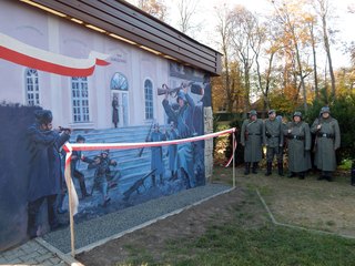 Mural historyczny odsłonięto w Sokolnikach