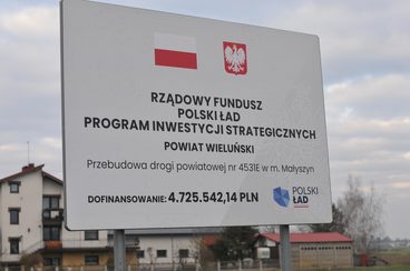 W Małyszynie oddano do użytku pierwszą w powiecie wieluńskim drogę przebudowaną dzięki środkom z „Polskiego ładu”