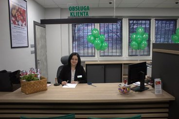 Oddział Nadwarciańskiego Banku Spółdzielczego w Działoszynie już po remoncie