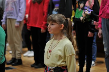 Dyrygentka Małgorzata Podzielny przeprowadziła warsztaty dla wieluńskich chórów