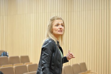 Dyrygentka Małgorzata Podzielny przeprowadziła warsztaty dla wieluńskich chórów