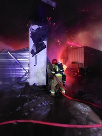 Pożar w Jajczakach gmina Wierzchlas, straty są ogromne
