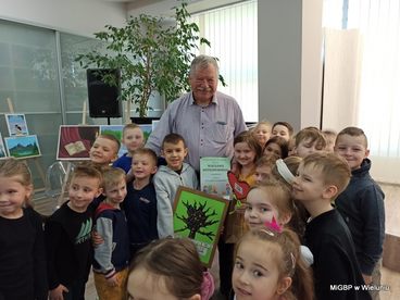 Spotkanie z Wacławem Witkowskim w wieluńskiej bibliotece