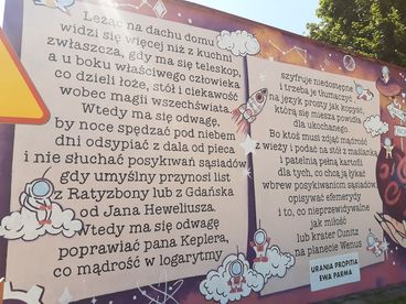 W Byczynie powstał mural upamiętniający astronomkę Marię Cunitz