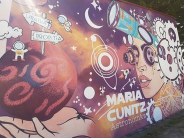 W Byczynie powstał mural upamiętniający astronomkę Marię Cunitz