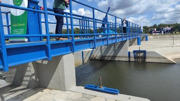 Oficjalnie otwarto jaz Oświecim w gminie Galewice