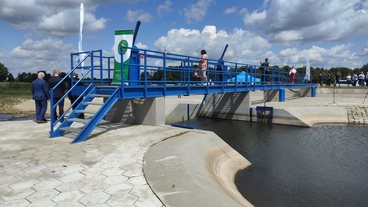 Oficjalnie otwarto jaz Oświecim w gminie Galewice