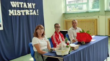 Wiktor Panek ze złotym medalem Światowych Igrzysk Taekwon-do ITF w Seulu - szkoła w Dzietrznikach powitała mistrza