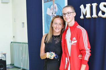 Wiktor Panek ze złotym medalem Światowych Igrzysk Taekwon-do ITF w Seulu - szkoła w Dzietrznikach powitała mistrza