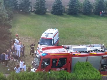 Groźny pożar w Domu Pomocy Społecznej w Skrzynnie. Jedna osoba jest poszkodowana