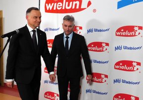 Prezydent Andrzej Duda z wizytą w wieluńskiej Spółdzielni Dostawców Mleka