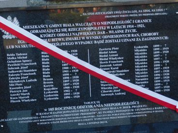 W Białej odsłonięto ostatnią tablicę ujętą w projekcie patriotycznym