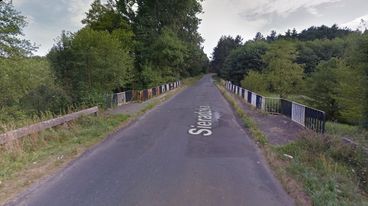 Trwają prace na moście pomiędzy Strobinem a Osjakowem - widok archiwalny Google Maps