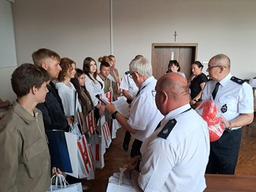 Młodzi bohaterowie z Młodzieżowej Drużyny Pożarniczej OSP Konopnica wyróżnieni i nagrodzeni
