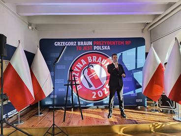 Spotkanie w Wieluniu z kandydatem na prezydenta Grzegorzem Braunem