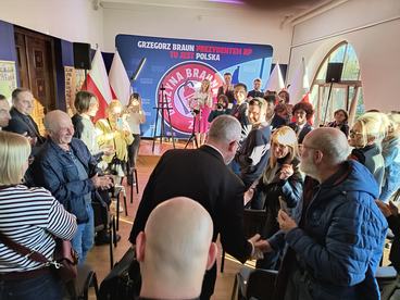 Spotkanie w Wieluniu z kandydatem na prezydenta Grzegorzem Braunem