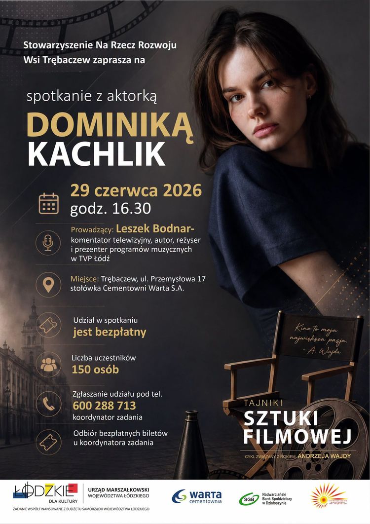 Gmina Działoszyn: w poniedziałek spotkanie z aktorką Dominiką Kachlik