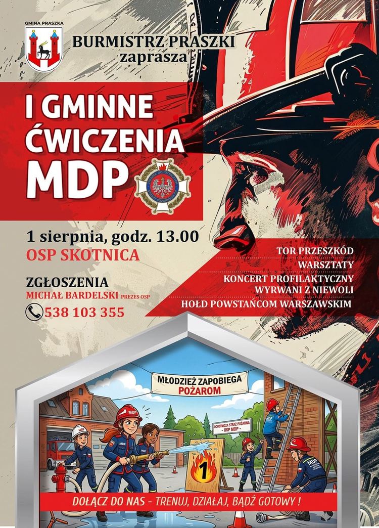 Gmina Praszka: w sobotę I Gminne Ćwiczenia MDP