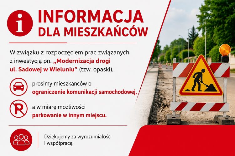 Ruszyła modernizacja ulicy Sadowej w Wieluniu