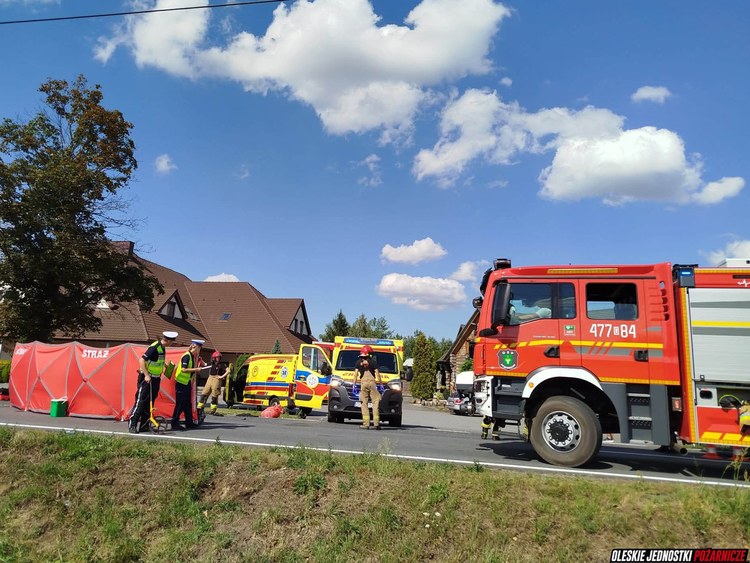 Motocyklista z powiatu wieluńskiego zginął w wypadku pod Rudnikami