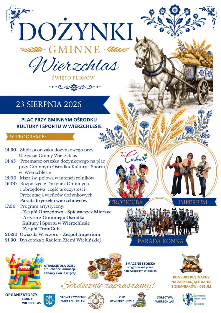 Parada bryczek i wierzchowców uświetni tegoroczne Dożynki Gminne w Wierzchlesie