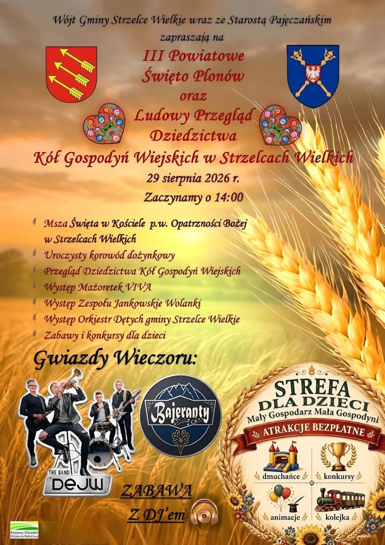 W sobotę w Strzelcach Wielkich III Powiatowe Święto Plonów