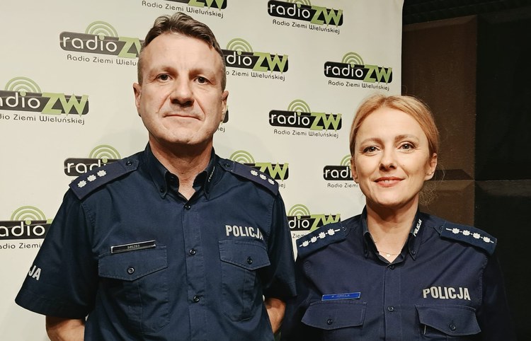 Gośćmi Radia ZW byli asp sztab. Katarzyna Grela i komisarz Adam Szewciw, Naczelniki Wydziału Ruchu Drogowego Komendy Powiatowej Policji w Wieluniu