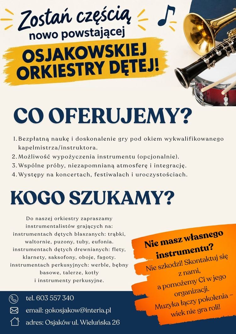 Powstaje nowa Osjakowska Orkiestra Dęta!