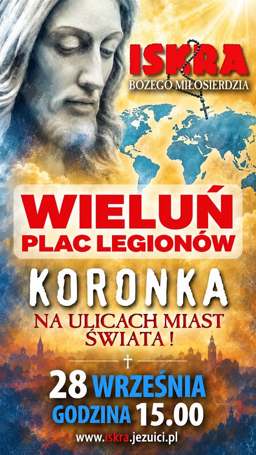 Już dziś Wieluń włączy się we wspólną modlitwę ”Koronka na ulicach miast świata”